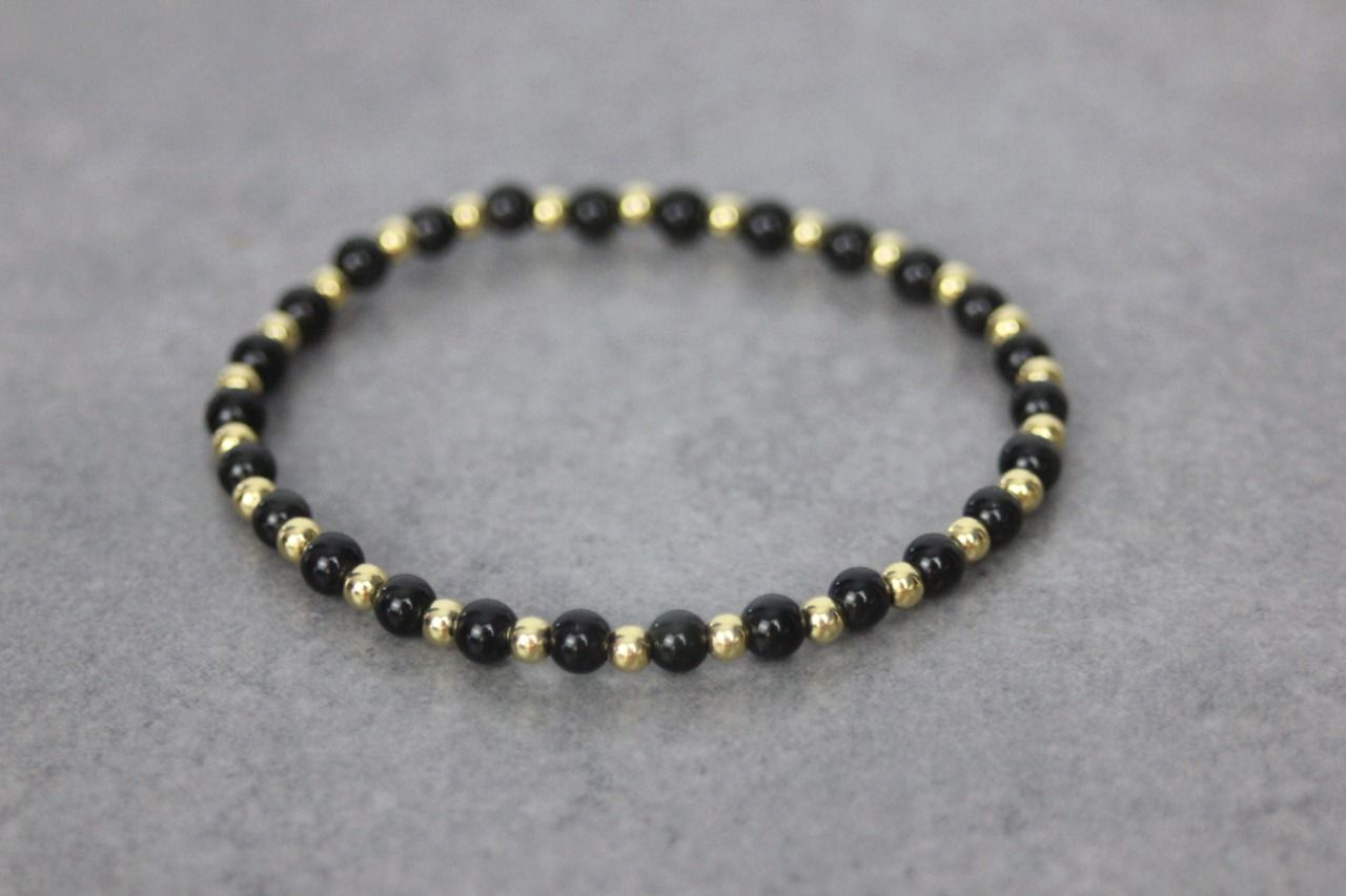 Bracelet Obsidienne Noire - Perles 4mm à 18mm - Pierre Minéraux