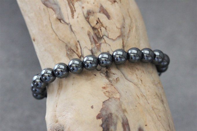 Bracelet perles hématite 