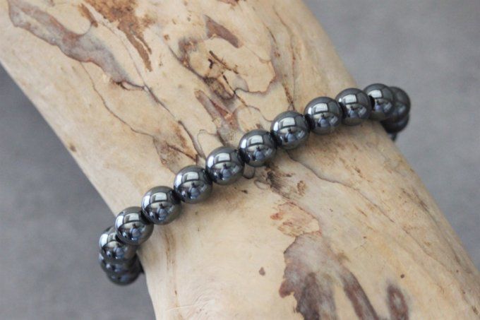 Bracelet perles hématite 